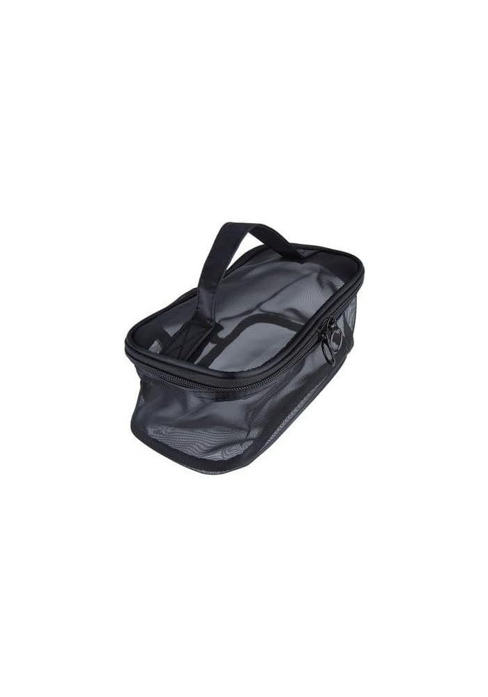 Daiso Mesh Beauty Product Pouch | Black | Breathable Cosmetic Organizer Bag for Travel & Daily Use - Image 2
